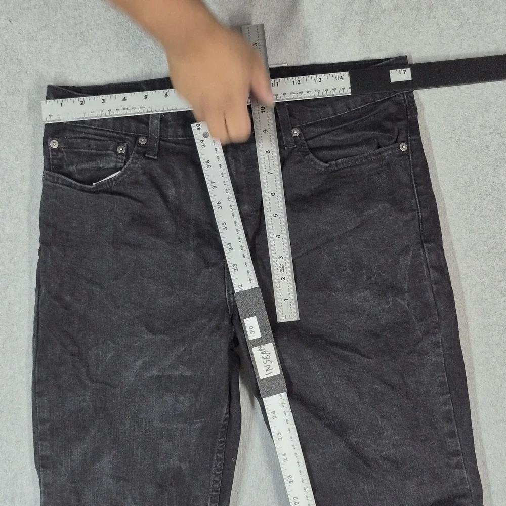 Levi's 511 Men Jeans 36X32 Black Denim Slim Fit 30